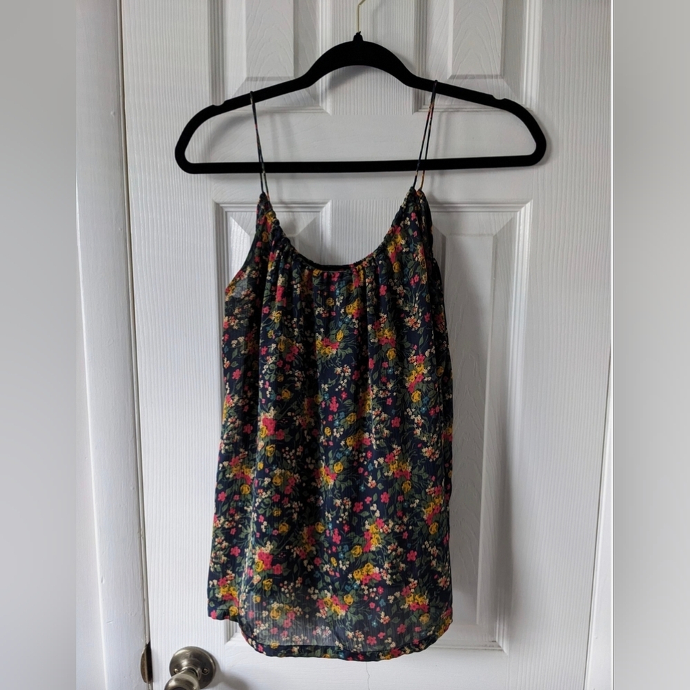 Tucker for Target floral sleeveless scoop neck boho blouse top medium